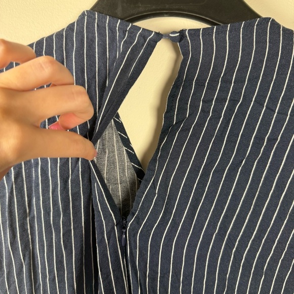 Cotton On Blue Sleeveless V-Neck Striped Jumpsuit Size Small - Picture 9 of 13